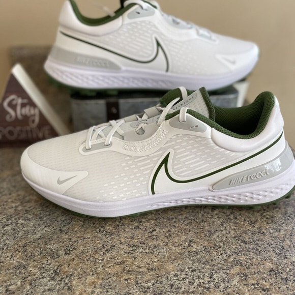 Nike React Infinity‎ Pro 2 Shoes DJ5593-102 White Green Spikeless Mens Size 12 - Picture 1 of 9